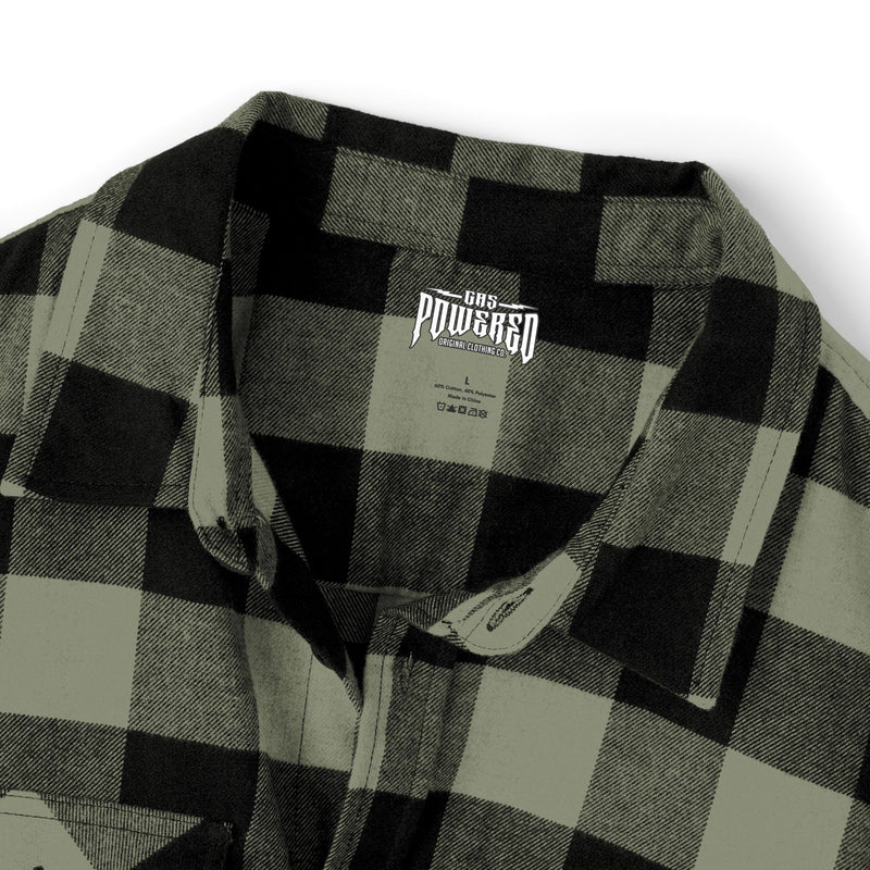 Gas Powered Checkered Flannel - Olive